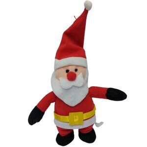 Scholastic Santa Claus plush red white yellow Stuffed felt 9" Christmas